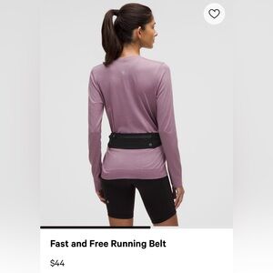 Lululemon Black Fast and Free Run Belt